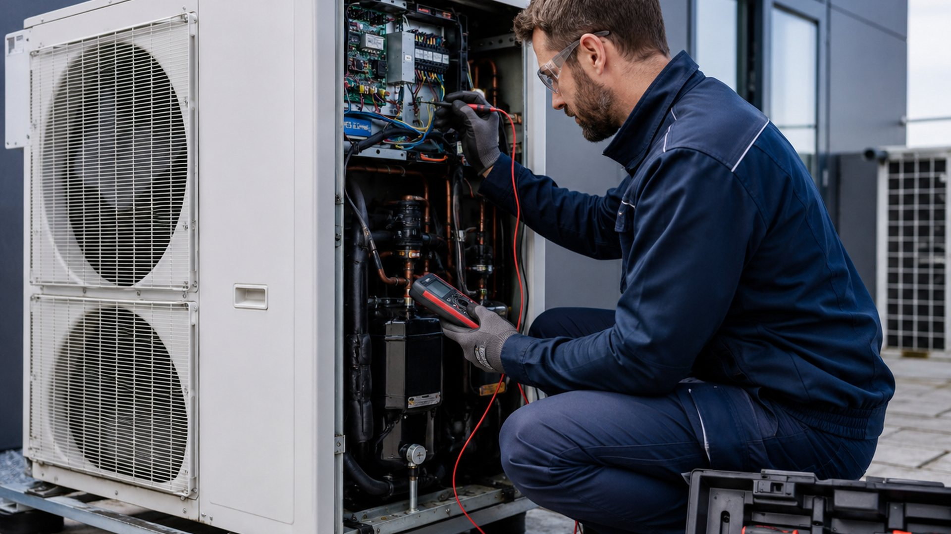 Repair of a rooftop condensing unit